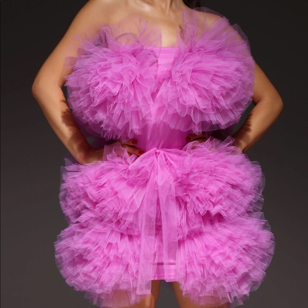 Emma Tulle Ruffle Mini Dress